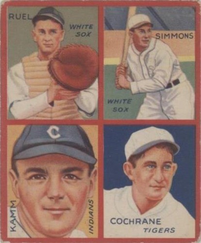 1935 Goudey 4-in-1 - Al Simmons Mickey Cochrane Muddy Ruel #6A