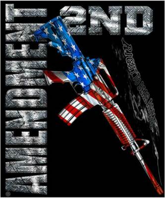 AR15 Second 2nd Amendment American Flag USA Patriotic Throw Blanket RN2193-TB