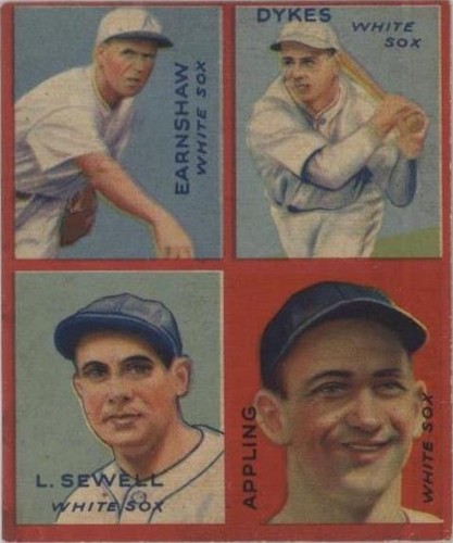1935 Goudey 4-in-1 - George Earnshaw Jimmy Dykes Luke Appling #1I