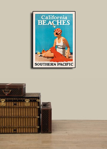 1920s California Beaches - Vintage Travel Style Poster - 18x24