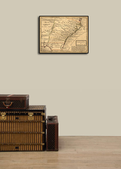1732 Carolina Historic Old American Map - 20x28