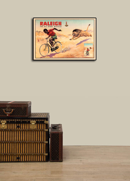 Raleigh Steel Bicycle 1940s Vintage Style Unusual Cycling Poster - 16x24