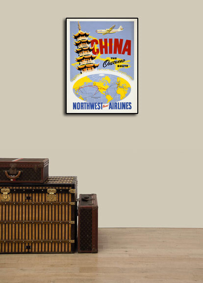 Northwest Orient航空 ビンテージ ポスターです Original Vintage Poster NORTHWEST ORIENT AIRLINES - SEE THE