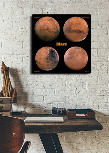 Mars - The Four Views of Mars - NASA / Space / Astronomy Poster