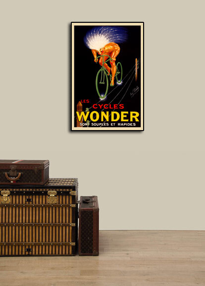 1920s Classic Bicycle Poster - "Les Cycles Wonder" Flexible and Fast - 24x36