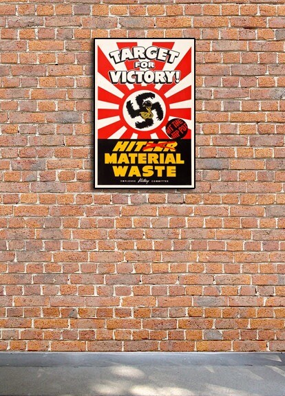 Vintage Ww2 Propaganda Poster 1943 Target For Victory 16x24
