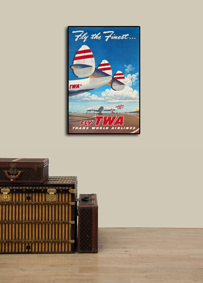 1950s Fly The Finest - Fly TWA Vintage Style Travel Poster - 24x36