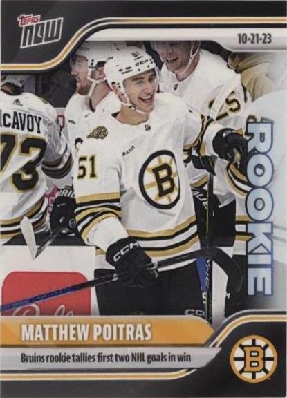 2023-24 Topps Now NHL Stickers - Matthew Poitras #18