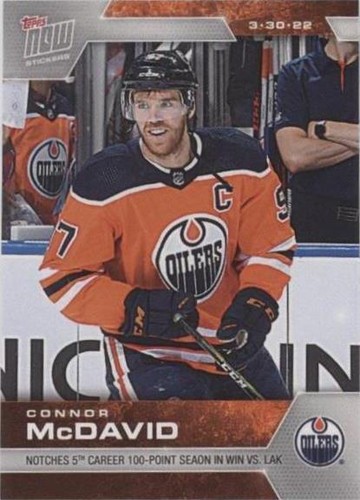 2021-22 Topps Now NHL Stickers - Connor McDavid #365