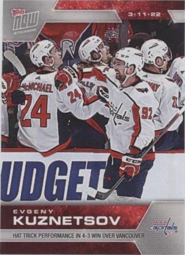 2021-22 Topps Now NHL Stickers - Evgeny Kuznetsov #336
