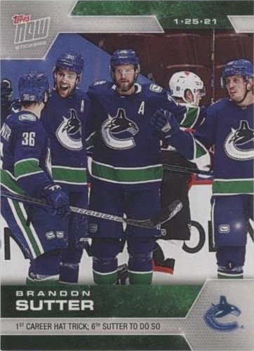 2020-21 Topps Now NHL Stickers - Brandon Sutter #18