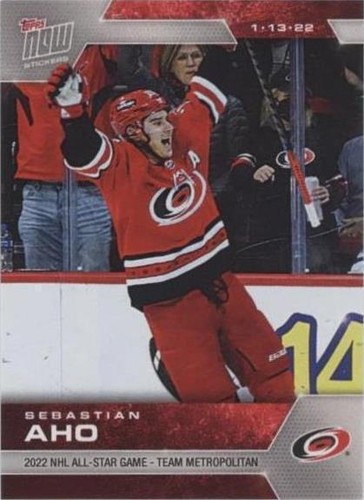 2021-22 Topps Now NHL Stickers - Sebastian Aho #ASG-11