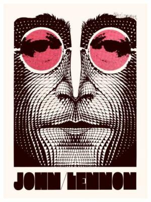 John Lennon **LARGE POSTER** 60's Psychedelic Art Print the