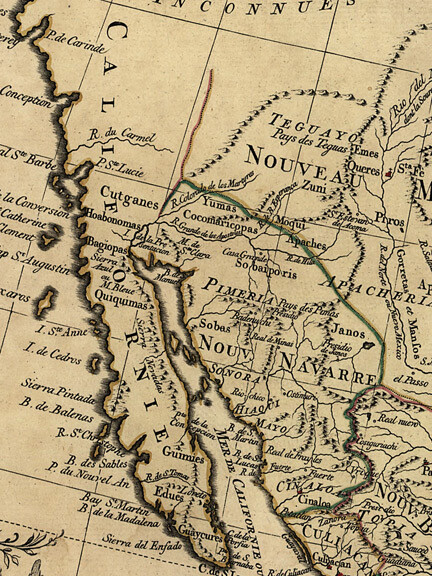 1750s L' Amerique Septentrionale New World Map - 20x24