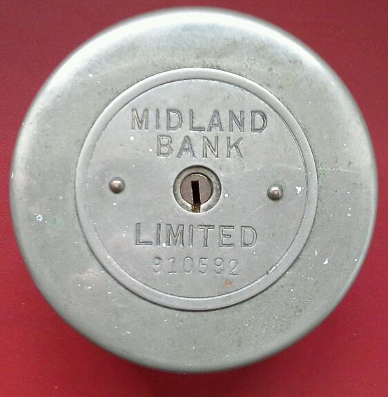 Very Old Collectable MIDLAND BANK MONEY BOX in Countesthorpe
