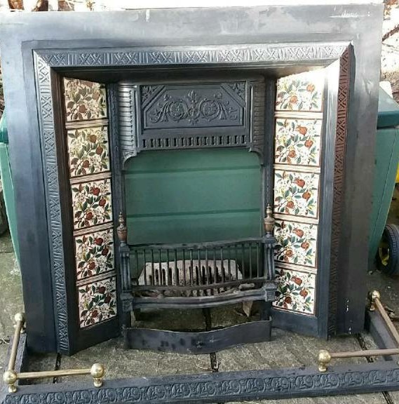 Cast Iron Fireplace Tiles Surround And Grate In Blairgowrie Perth