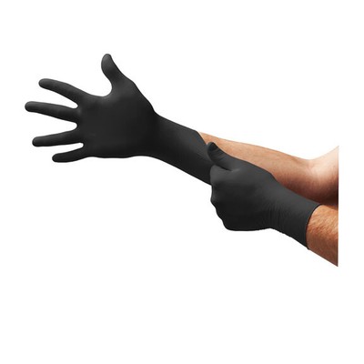 Black Dragon Powder-Free Latex Examination Gloves, Black, Medium