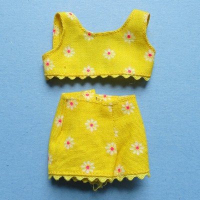 1967 Skipper Doll Beachy Peachy Outfit #1938 Complete VHTF Yellow Metal Headband