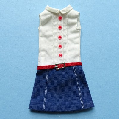 1965 Skipper Doll Cookie Time Outfit #1912 Complete Dress Cookbook Bowl Spoon EC