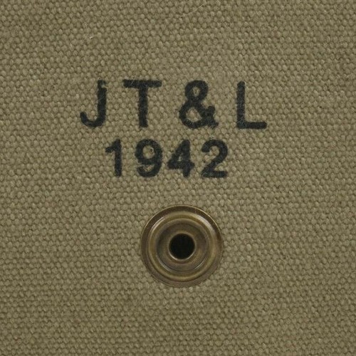 USGI WW2 .30 M1 CARBINE SLING, OILER, & BUTTSTOCK POUCH KHAKI Dated 1942