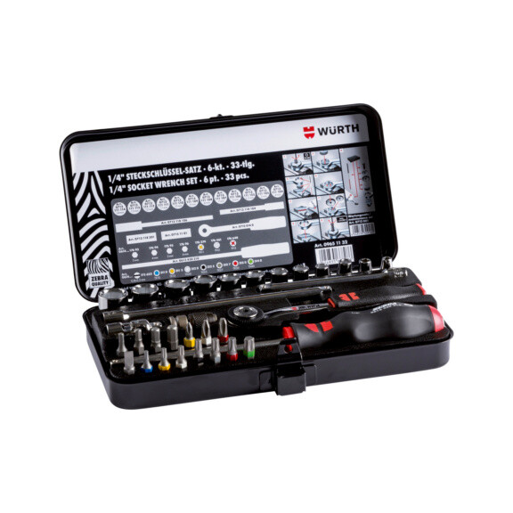 WURTH 1/4 inch socket wrench assortment set 33 PCS great mini travel
