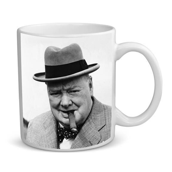 Winston Churchill BB2 Cigar Union Jack Coffee Tea Cup Mug