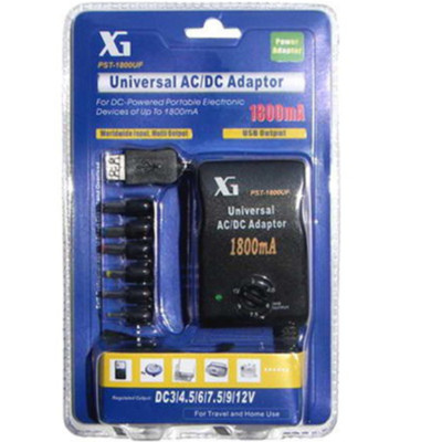 1800mA Universal AC/DC Multi-Voltage Output Adapter with USB