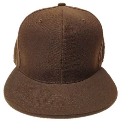 Original Plain Solid Color Fitted Cap w/Flat Bill Baseball Cap Premium Blank Hat