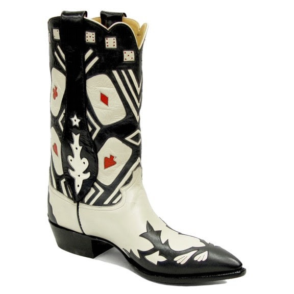 Pre-owned Rancho Loco Las Vegas Retro Genuine Leather Cowboy Boots Ladies 8b  In Black