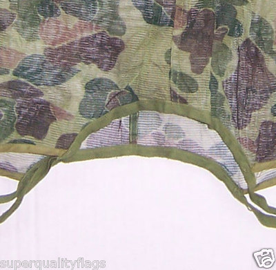Camo helmet & face cover WWII US military genuine mosquito net world war 2