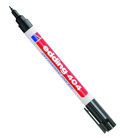 schwarzer Permanentmarker Edding 404 fein Spitze 0,75mm Wasserfest black