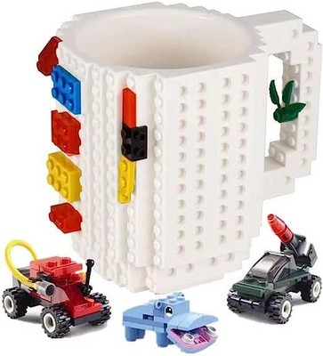 DIY Creative Build-On-Brick-Mug What Will Your Mug Become 12oz
