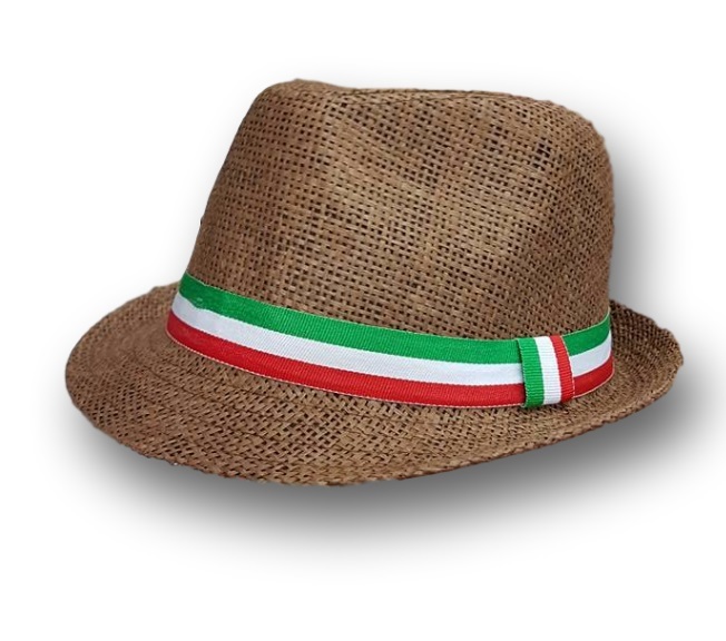 Cappello Moda Mare Tessuto Misto Estate Fashion Sole Mod. Marrone Italia moc