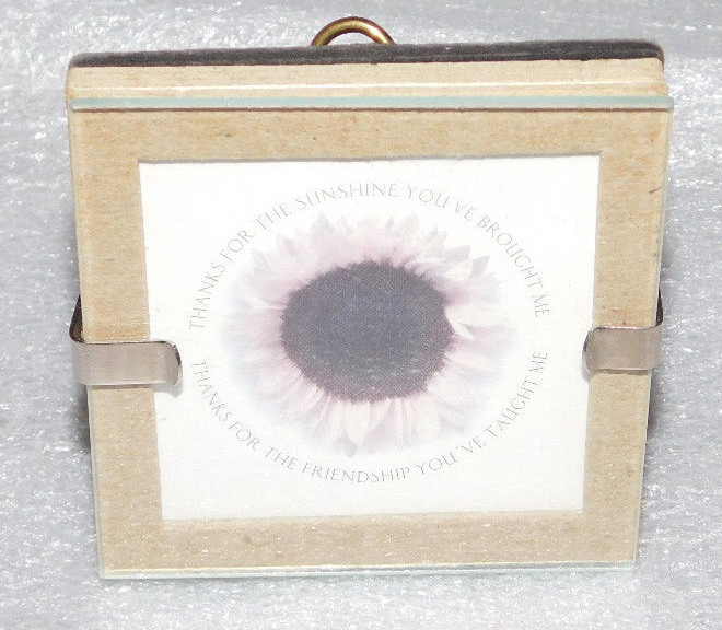 Framed Flower Mini Frame Friendship Thank You Square Desktop Wall Mount 2 inch