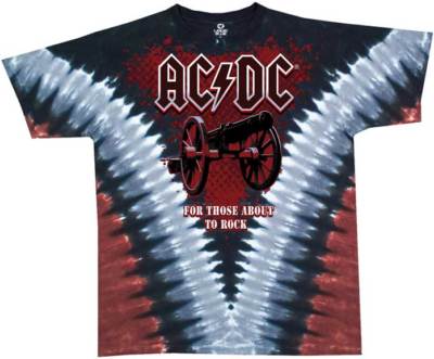 AC-DC - Cannon V - Tie Dye T SHIRT M-L-XL-2XL Brand New Official T Shirt
