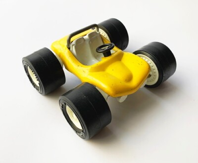Vintage 1970s Yellow Tonka Dune Buggy Car - Pressed Steel