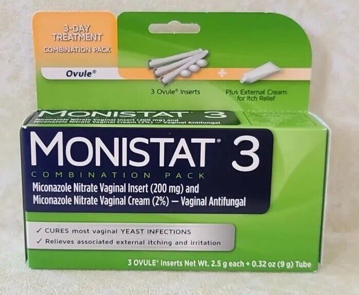 1 × MONISTAT 3: OVULE Inserts- CREAM TREATMENT for YEAST INFECTION • EXP : 11/24