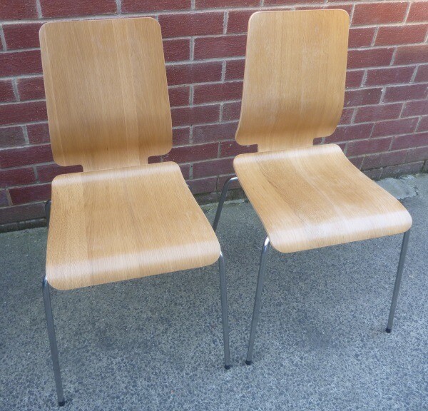 x2 Ikea Gilbert Chairs (stackable) in Whitley Bay, Tyne and Wear