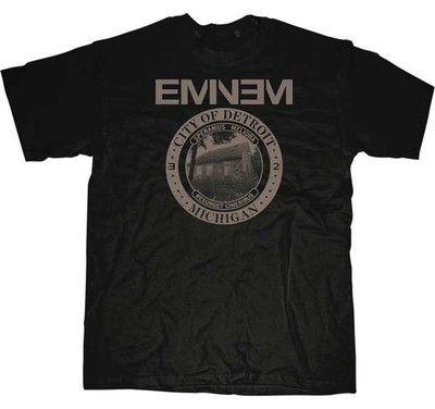EMINEM - Detroit Seal - T SHIRT S-M-L-XL-2XL New Official Bravado Merchandise