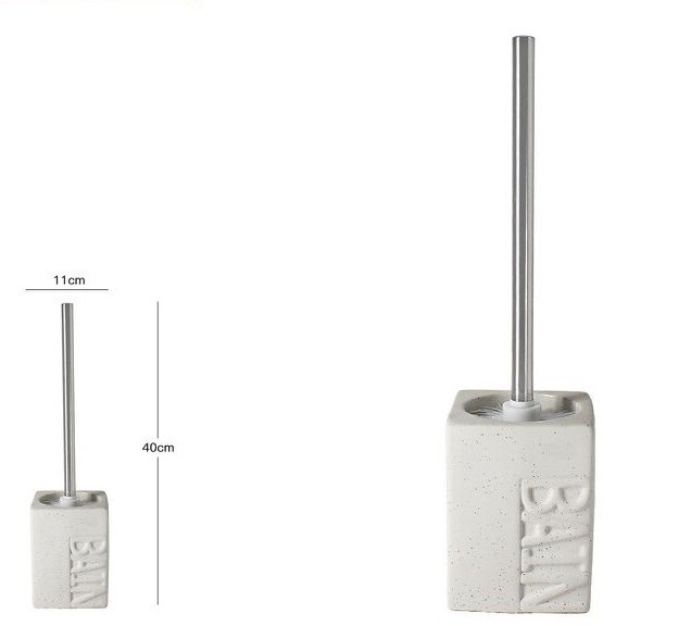 Bagno Porta Scopino con Scopettino Wc Bagno Ceramica Bianca Granito 10358 dfh