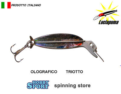 LUCIAPUMA OLOGRAFICO TRIOTTO 3 GR 3 CM 1A ARTIFICIALE LIGHT SPINNING TROTA LAGO
