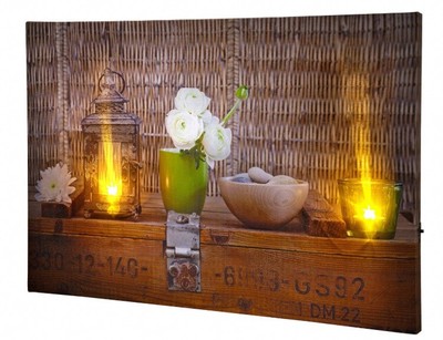 Wellness Wandbild Buddha Bambus Badezimmer Bad Wohn Deko Set Wandtattoo Budda