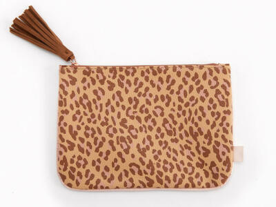 New! Ipsy Glam Bag November 2019 Makeup Bag - Leopard Animal Print w/ Tassel