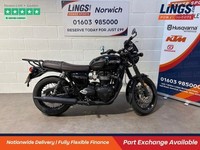 Triumph Bonneville T120 Black with Upgraded Front Springs and Bar End mirrors !