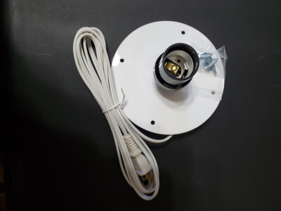 5'' Blow Mold Light Kit White Acrylic w/8-Ft AC Cord