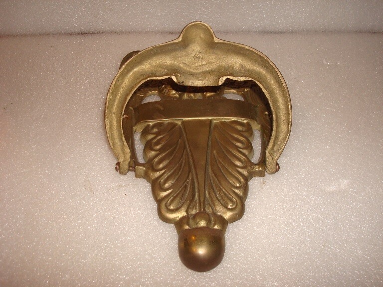 Antique Vtg Large Solid Brass American Bald Eagle Door Knocker 9-1/4