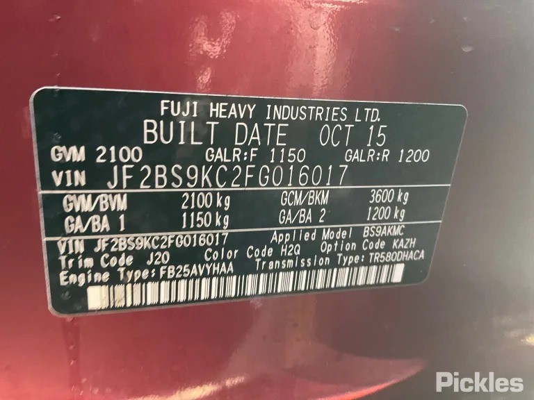 2015 - 2020 Subaru Outback BS Station Wagon AWD Roof Glass/Sunroof/T - thumbnail 5