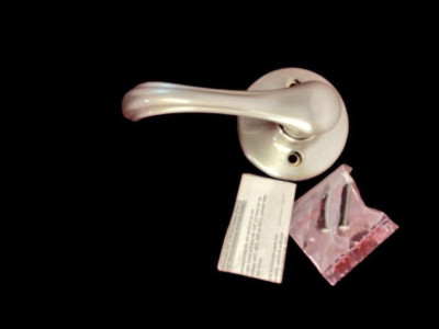 Kwikset Dummy Door Handle Dorian Satin Nickel Visible Screw 488DNL15 Closet Hall