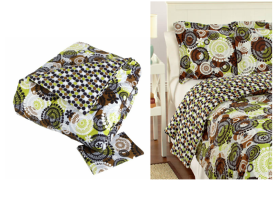 College DORM 2 Comforters and 2 Shams Twin XL COCOA MOSS Vera Bradkey NEW