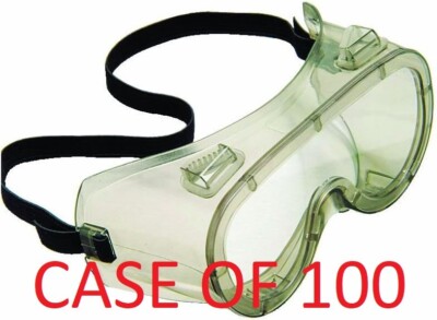 100pcs Case MSA Safety Works 10031205 Impact and Splash Resistant Goggles
